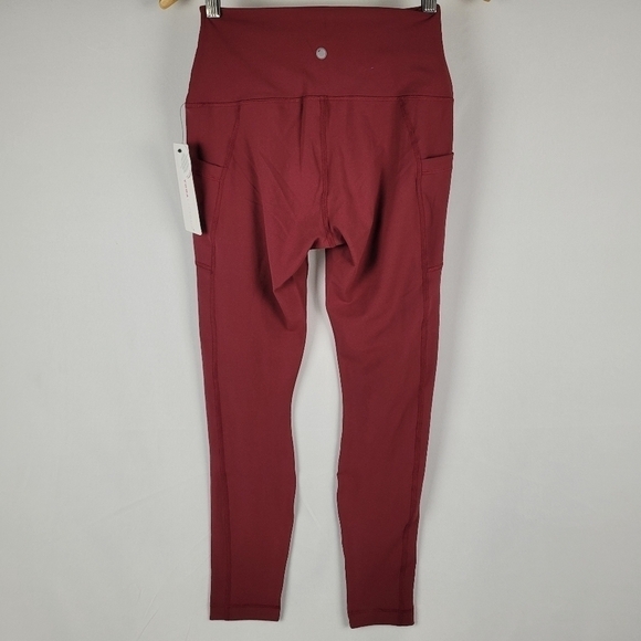 Yogalicious Lux Leggings Hi-Rise Ankle Length Stretch Legging Burnt Raspberry M - Picture 6 of 11